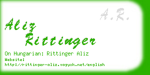 aliz rittinger business card
